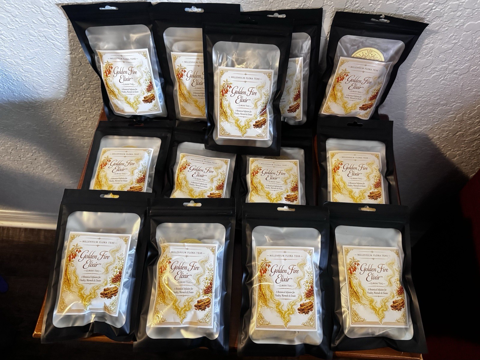 Millennium Flora Teas Golden Fire Elixir Herbal Tea Bagged Pantry