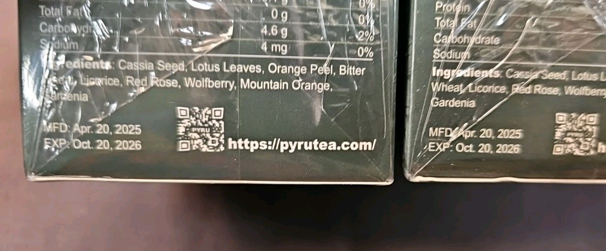 Pyru Oil-Cleansing Tea 2-Pack-24 Bags-Vegan Tea Bags Non-GMO No Gluten Exp 10/26