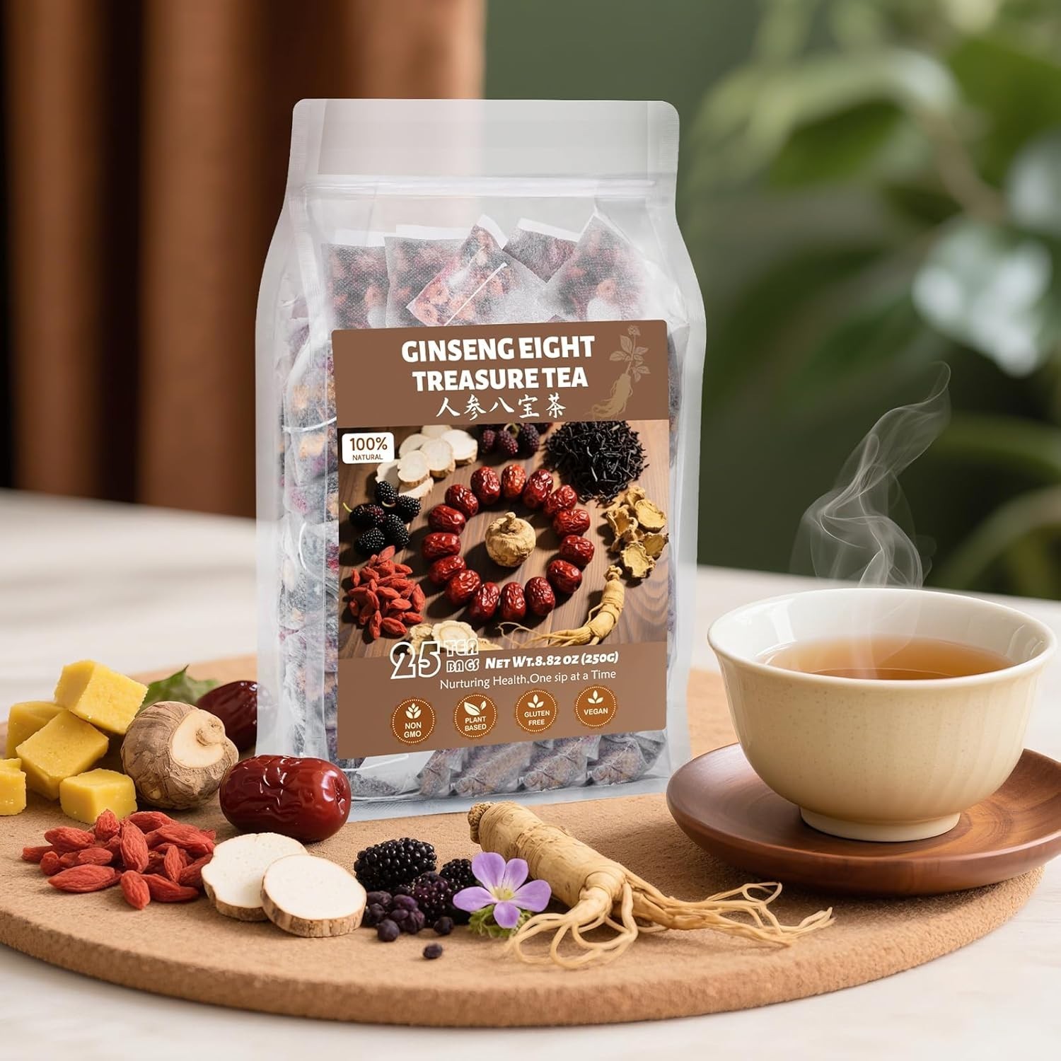Ginseng Eight Treasure Tea – 100% Natural Ingredients