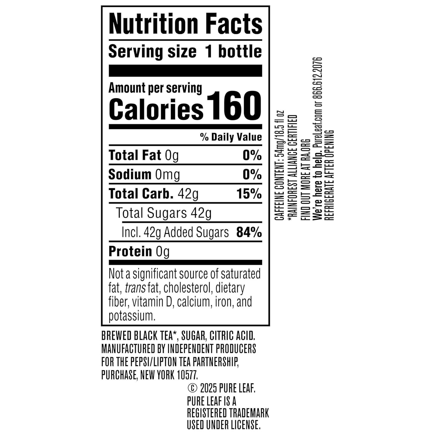 Pure Leaf Natural Sweet Tea – 12 Bottles of 18.5 Fl Oz Refreshing Iced Drink