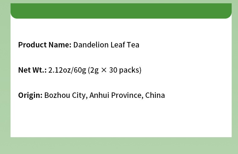 Dandelion tea 150g — anti-inflammatory, antibacterial, and reduces swelling