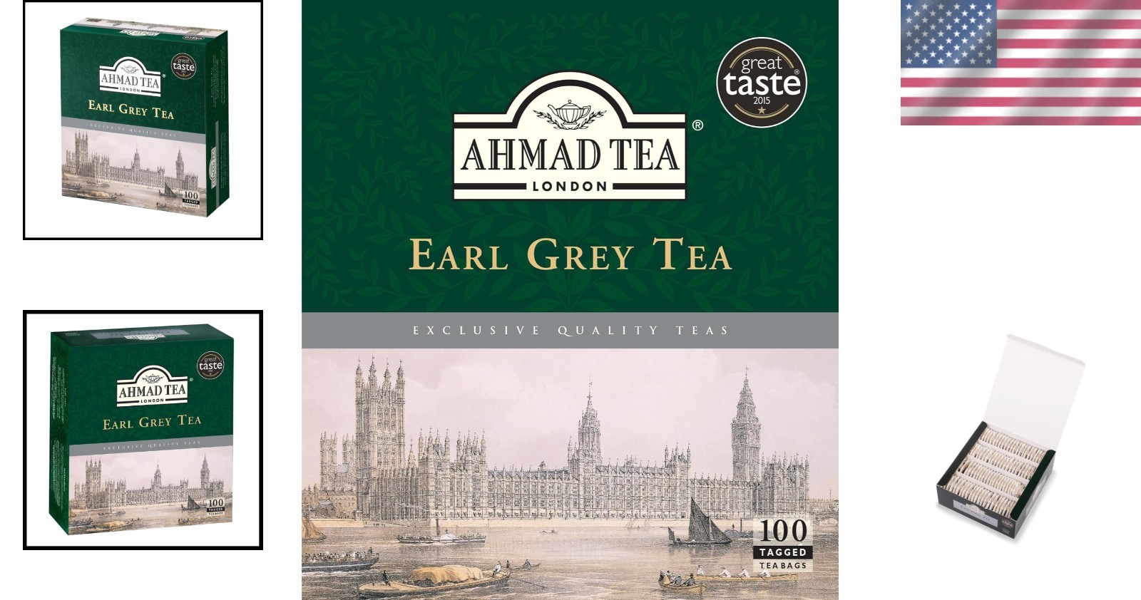 Earl Grey Tea Bags – 100 Count, Gluten-Free & Antioxidant Rich