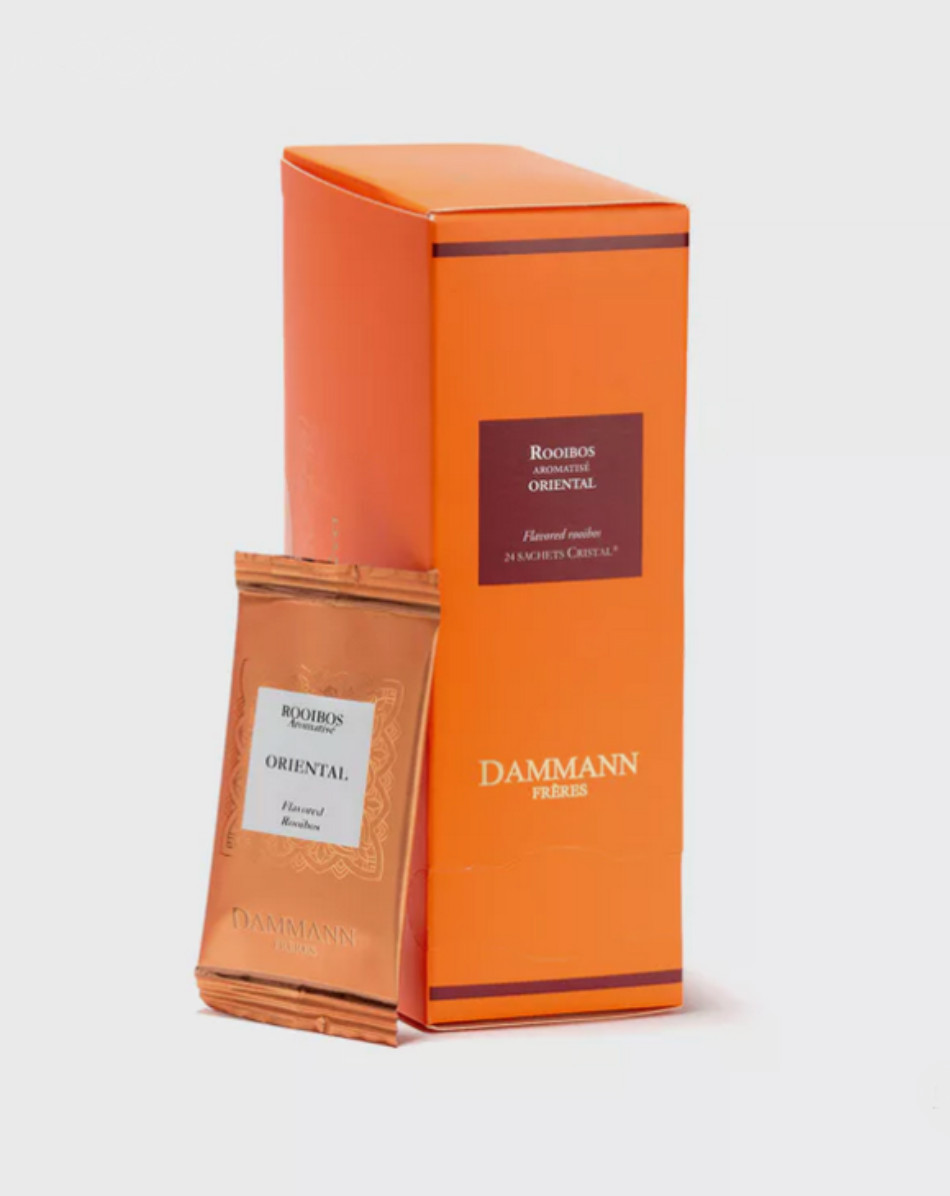 Dammann Freres Sachets Rooibos Citrus Tea Bags Premium Gourmet Tea (10 Teabags)