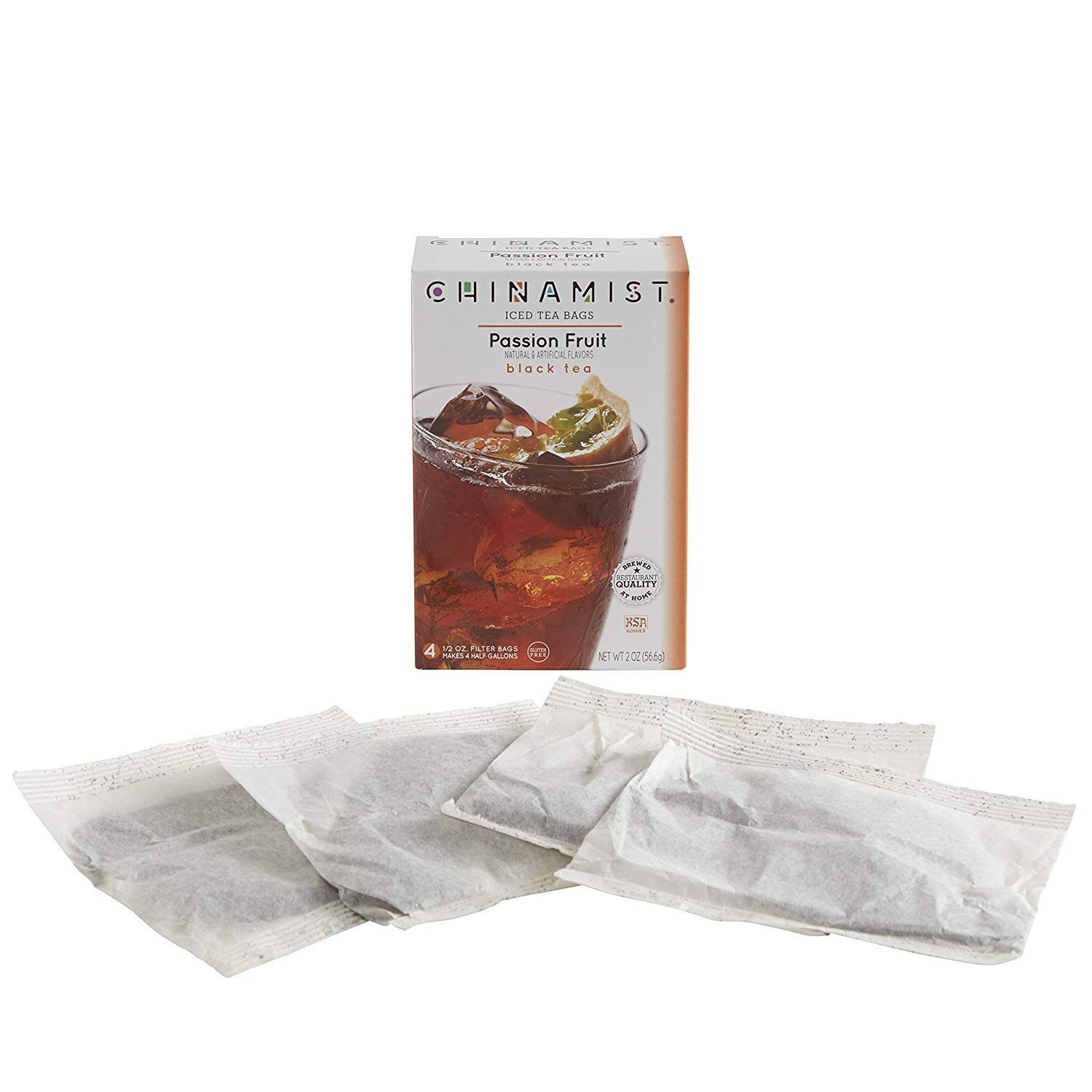 China Mist, Passion Fruit Black Tea Bags for Iced Tea, (3 Pack)