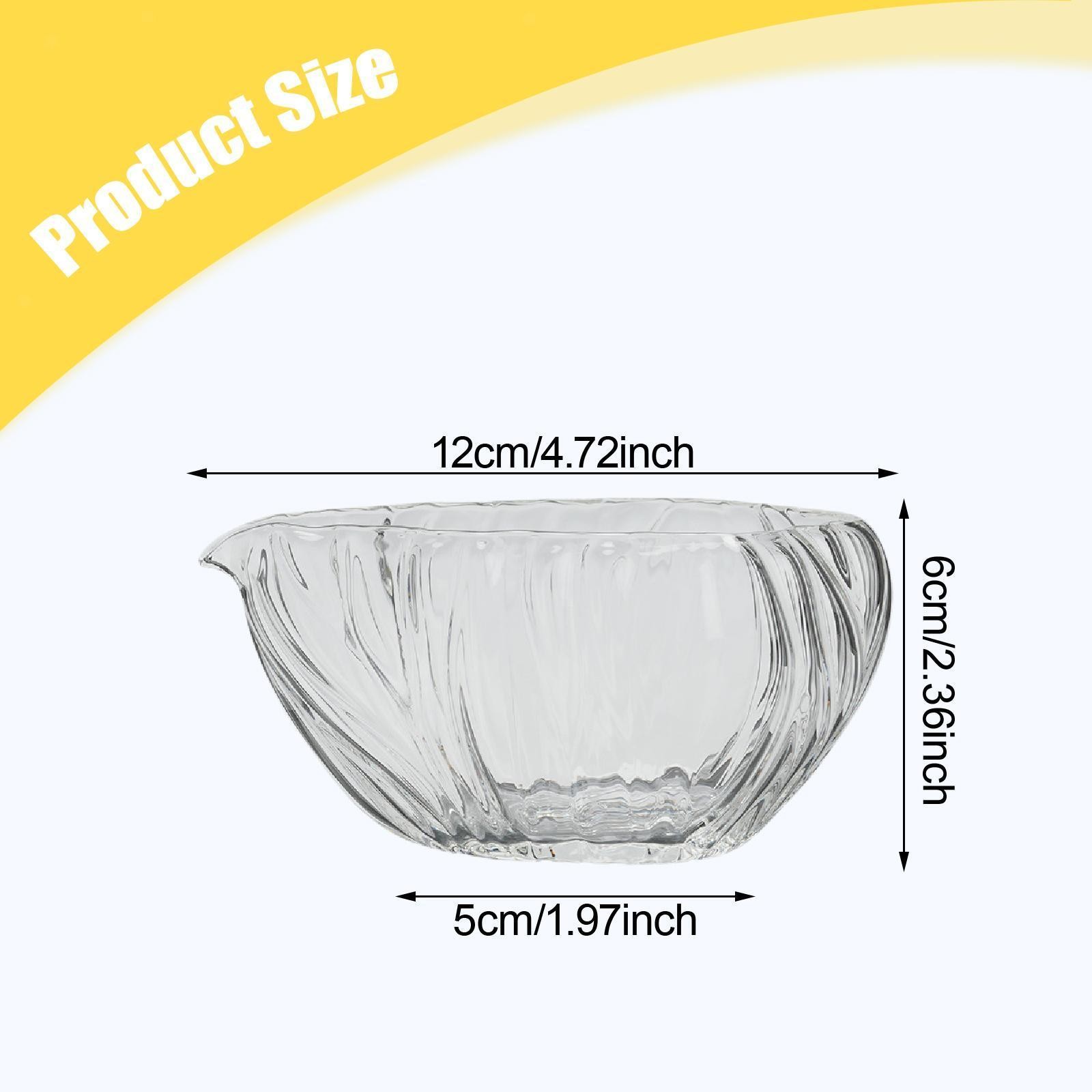Glass Matcha Bowl with Spout 240ml Household Parties Handmade Matcha Chawan