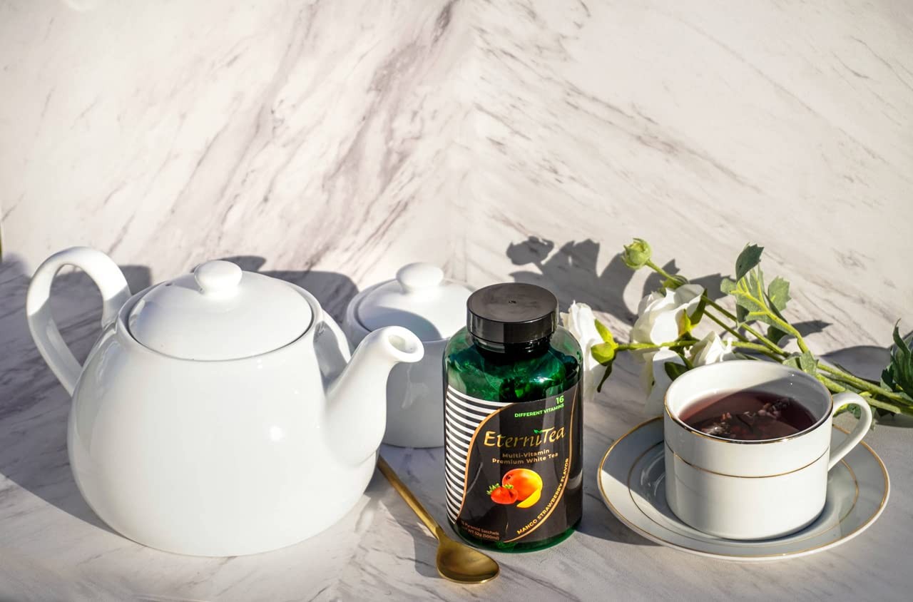 “Multi-Vitamin Premium White Tea” 100% All Natural Herbs: (Mango Strawberry F…