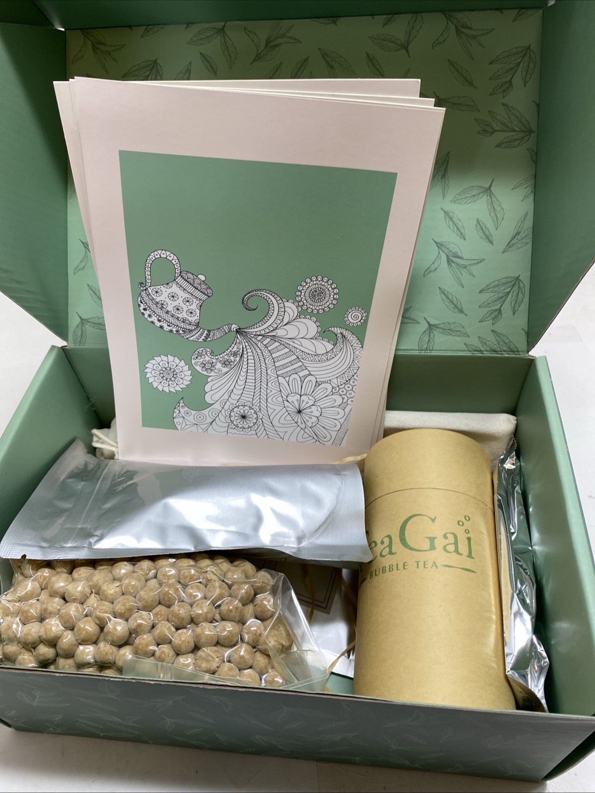 TeaGal Bubble Tea Kit With 4 Reusable Straws Earl Grey Black Jasmine Green