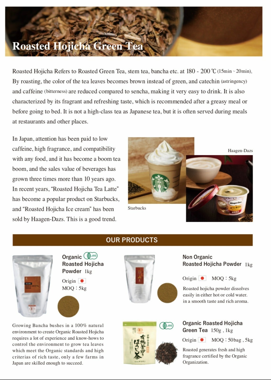 Organic Hojicha Powder Roasted green tea Baking And latte powder 80g YAMASAN