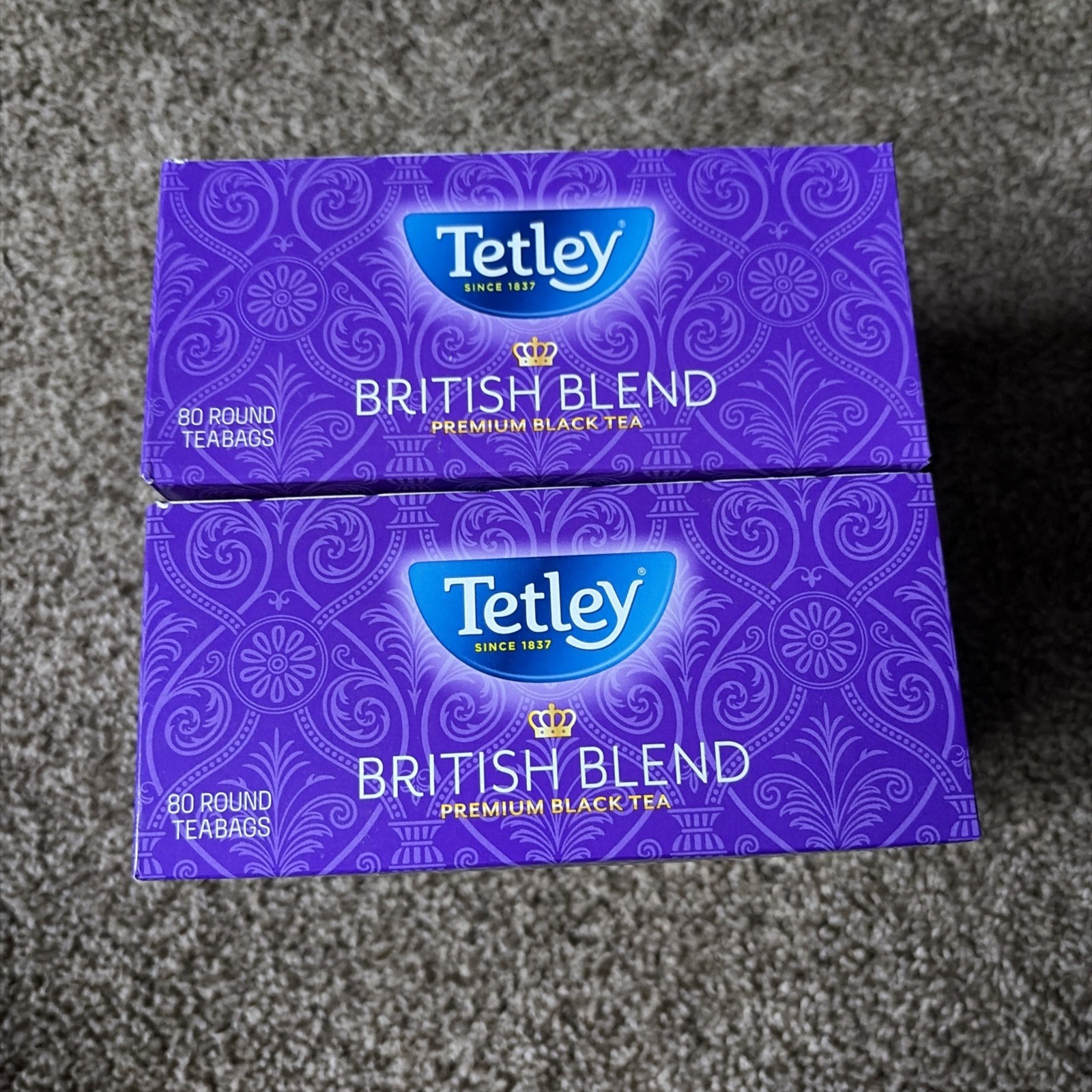 Tetley British Blend Premium Black Tea 2 Box 160 Bags Deliciously Rich & Robust