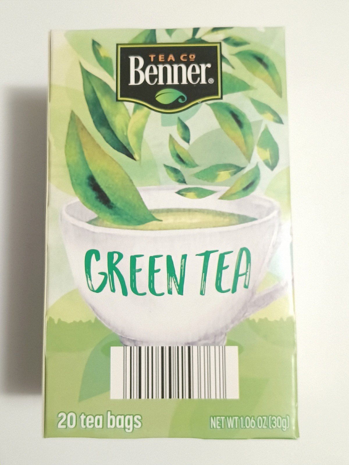 Benner Green Tea 60 bags ( 20 Bags Each Pack) 3/29/27 Net Wt 1.06oz
