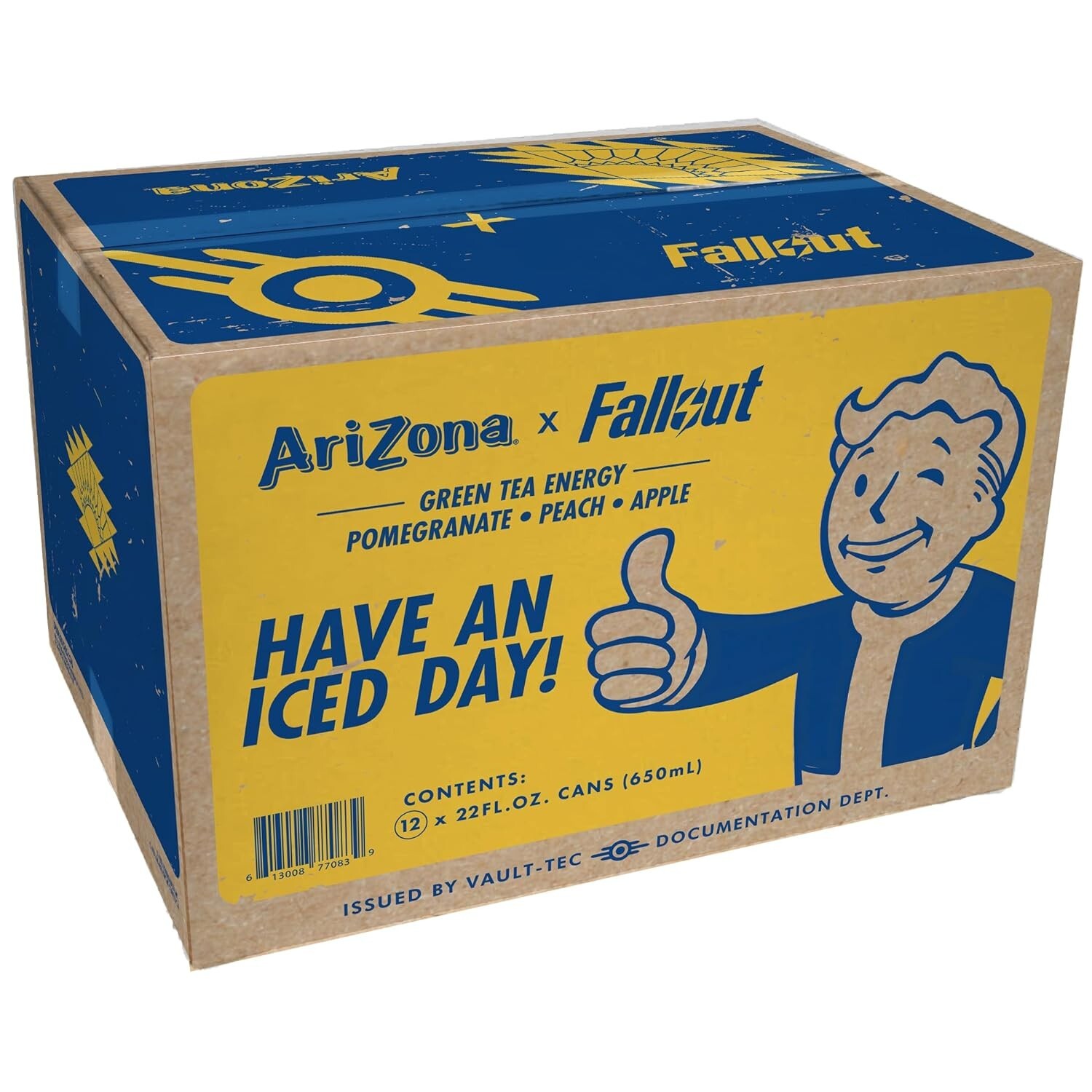AriZona x Fallout Green Tea Energy Drink, 12pk 22 fl oz, Vault-Tec – 3 Flavor