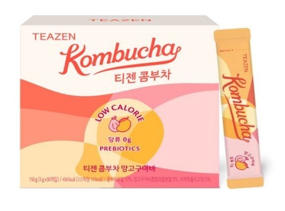 Teazen Kombucha Mango Guava 5g x 30 Sticks | Korean Kombucha Drink Powder