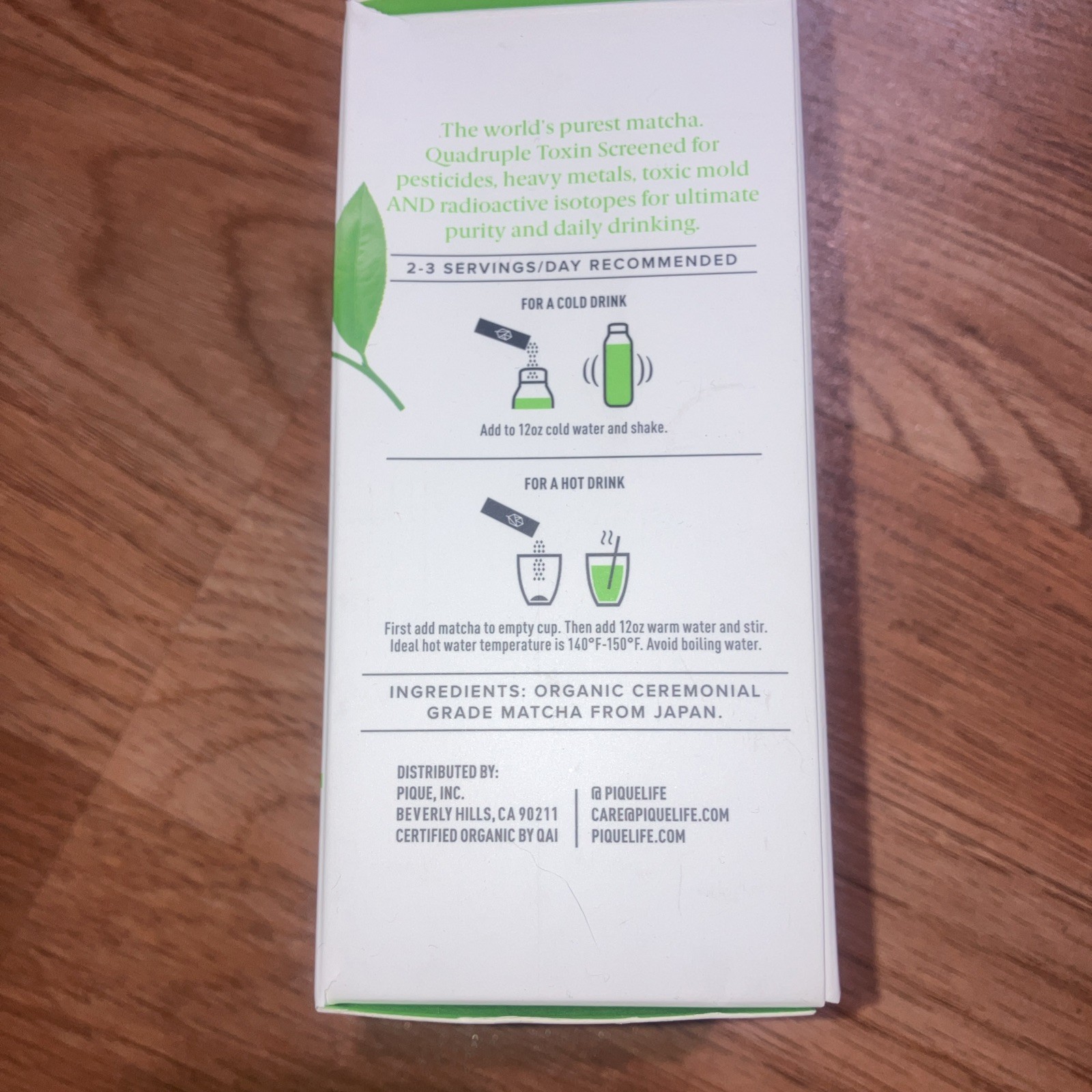 Pique Sun Goddess Matcha – Full Box 28 Single Packets