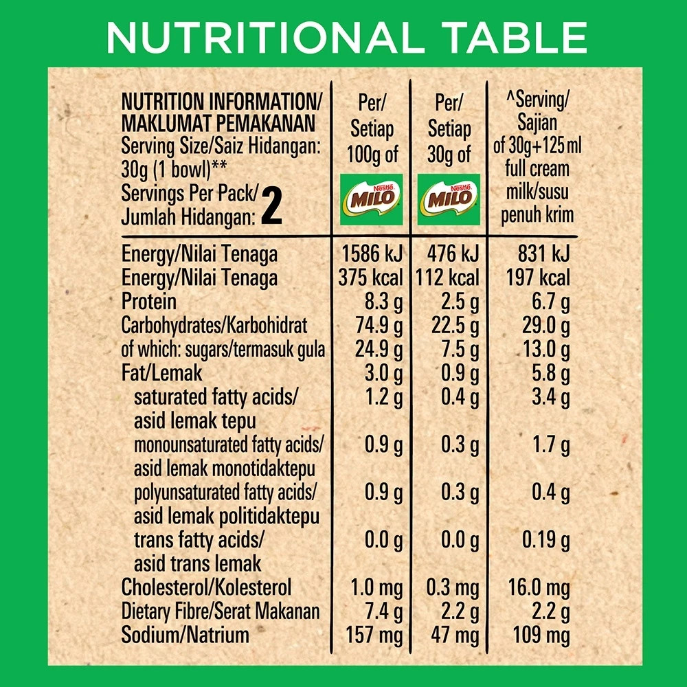 NESTLE MILO Breakfast Cereal 3 x 70g