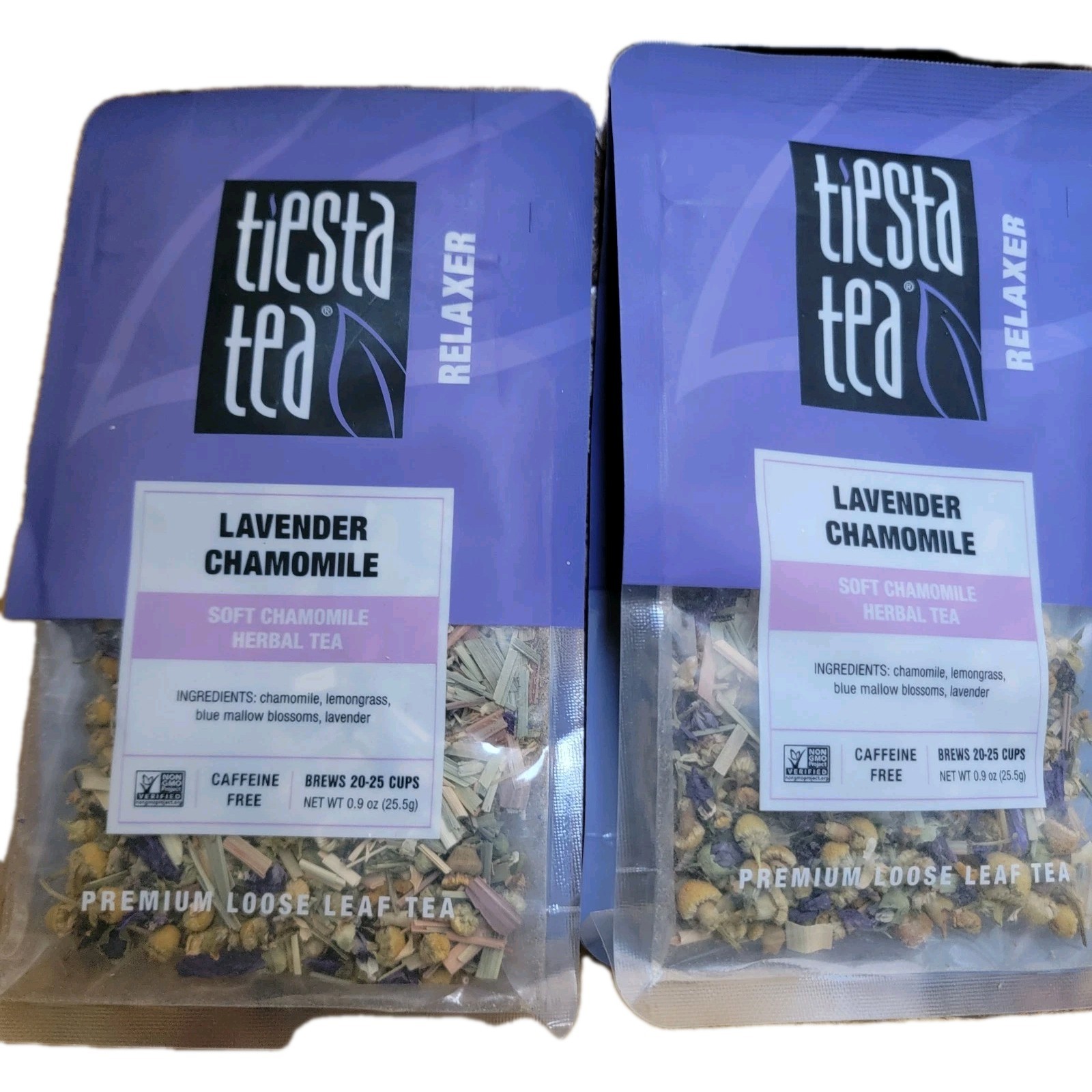 Tiesta Tea Lavender Chamomile Herbal Tea 0.9oz Relaxer 6 Pack Caffeine Free New