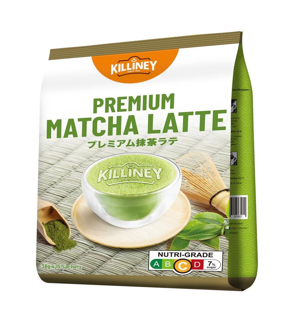SINGAPORE KILLINEY PREMIUM MATCHA LATTE 38g X 15 Sachets