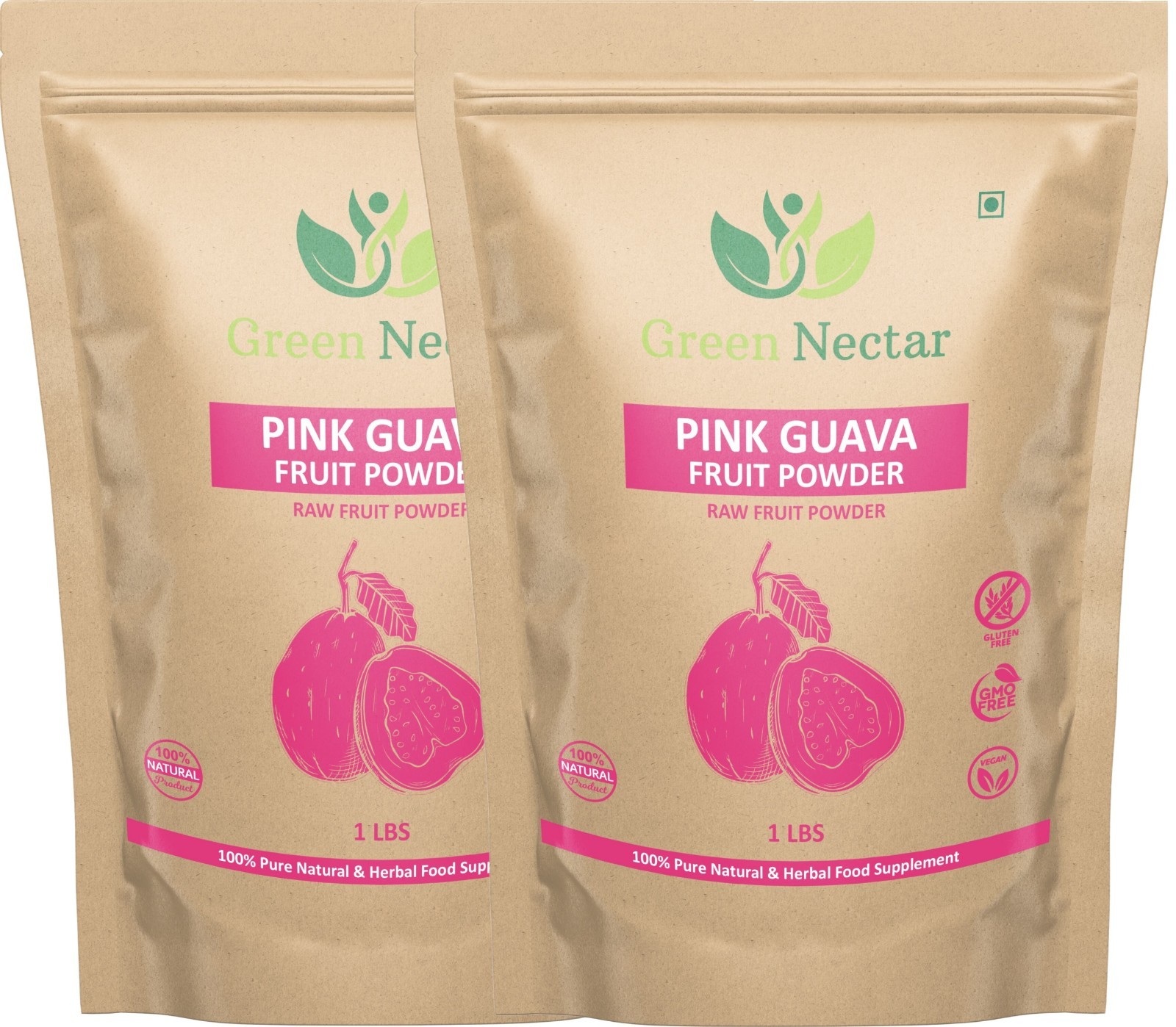 Pink Guava Fruit Powder 2 lbs | Hair Growth, Skin & Nail Health | Unsweetened