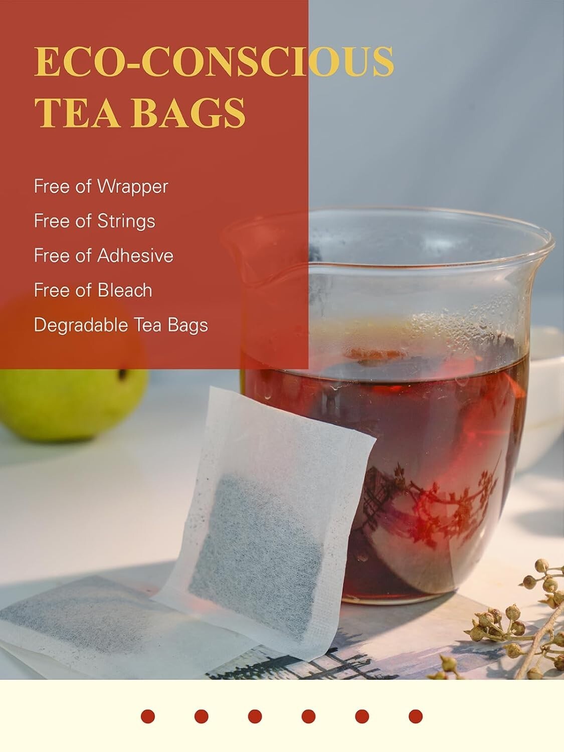 100 Count Organic Pu-erh Tea Bags – Mellow & Invigorating Dark Tea Experience