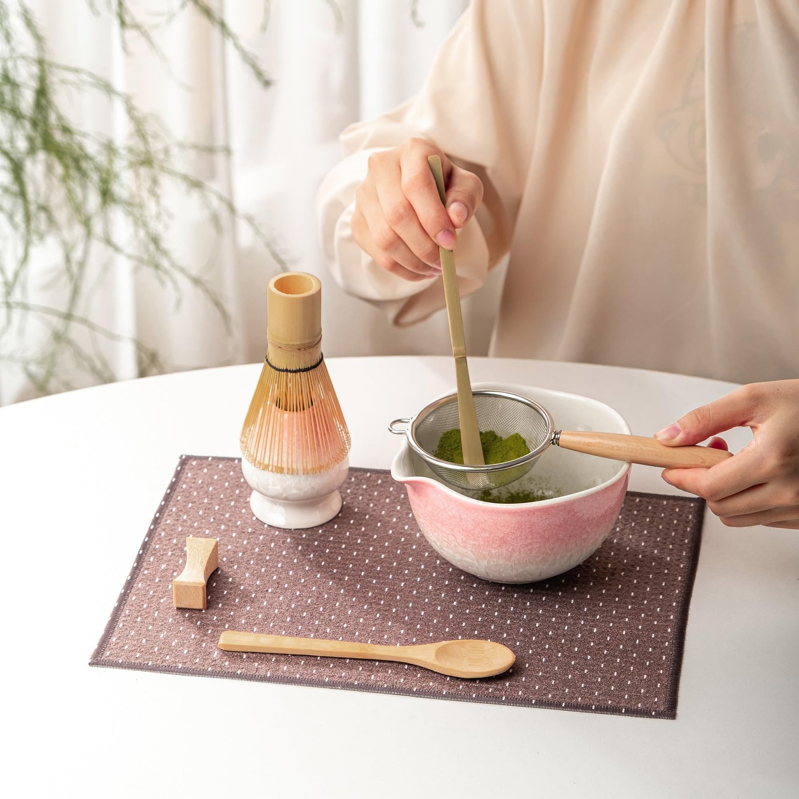 Matcha Whisk Set, Handcrafted Crystalline Glaze Matcha Set, 8 Pcs Matcha Kit …