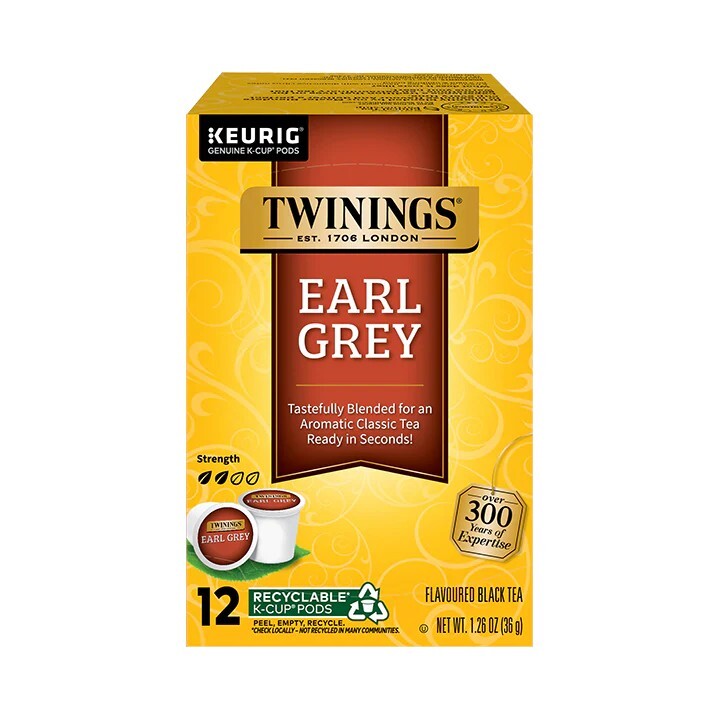 Twinings Earl Grey Tea K-Cup Pods 12ct x 2 | Citrus Bergamot Black Tea
