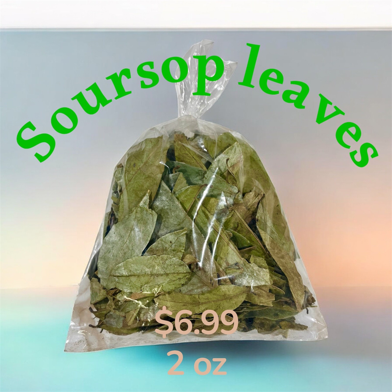 Soursop Leaves, Guanabana, Graviola 2oz, Dried