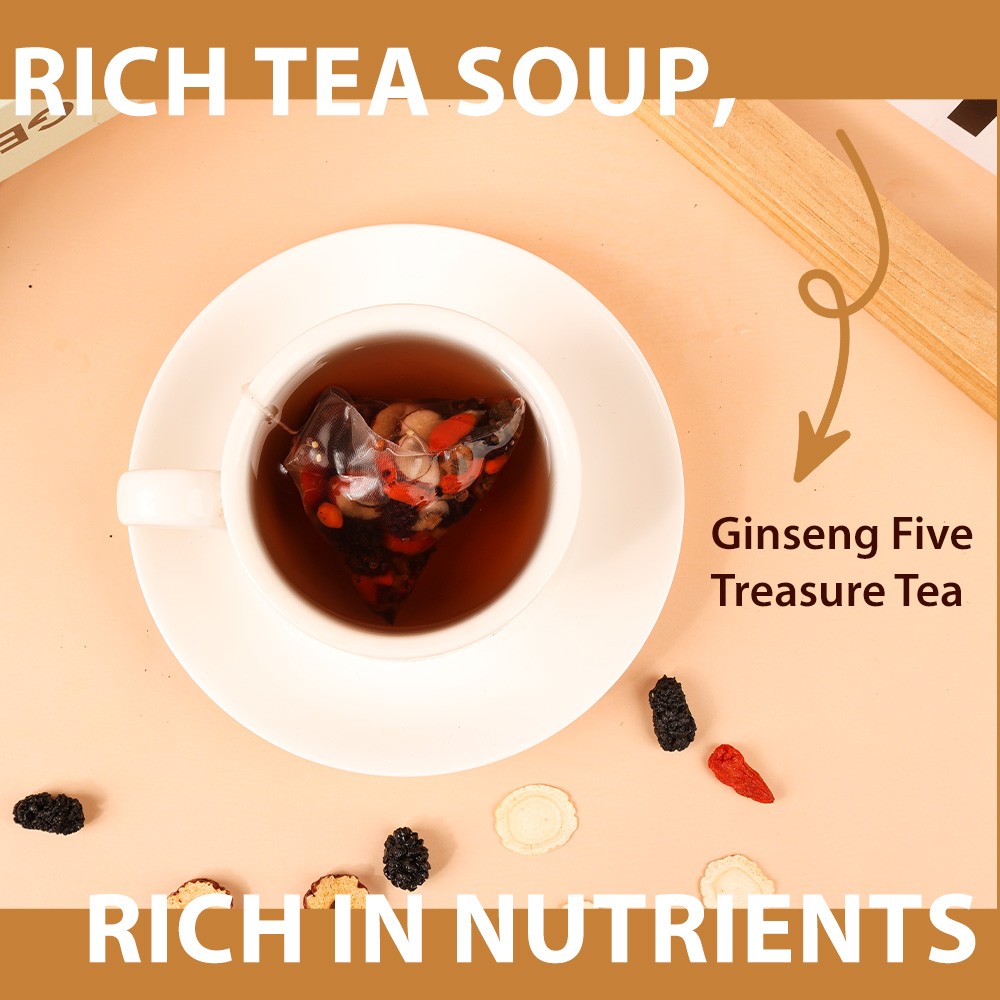 Liver Kidney Tea Ginseng Five Treasure Tea Red Date Polygonatum Maca 20-30pcs