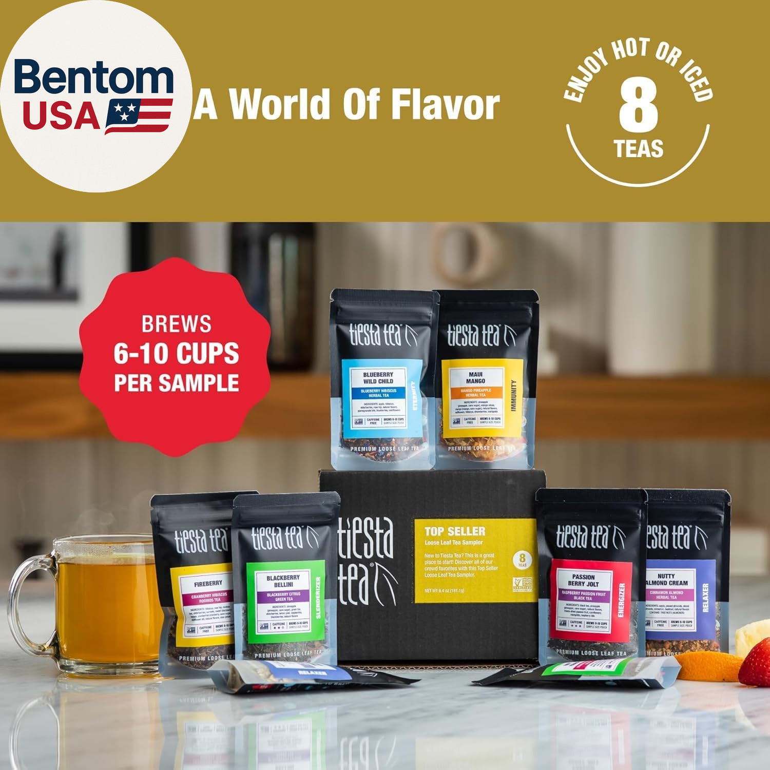 – Top 8 Favorites Sampler Set, Mother’S Day Loose Leaf, up to 80 Cups, High to N