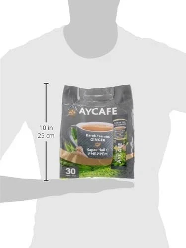 Aycafe Karak Tea with Ginger 30 Sachets – Instant Karak Chai with Ginger