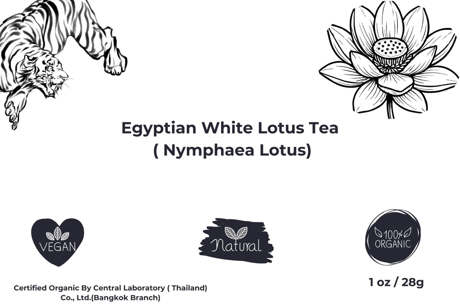 Egyptian White Lotus Flowers (Nymphaea Lotus) – 1 Ounce – Premium Quality