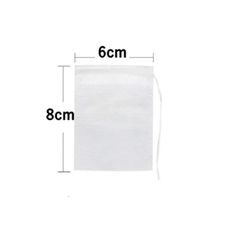 100pcs Empty Tea Bag Disposable Drawstring Seal Teabags Loose Leaf Tea Filters