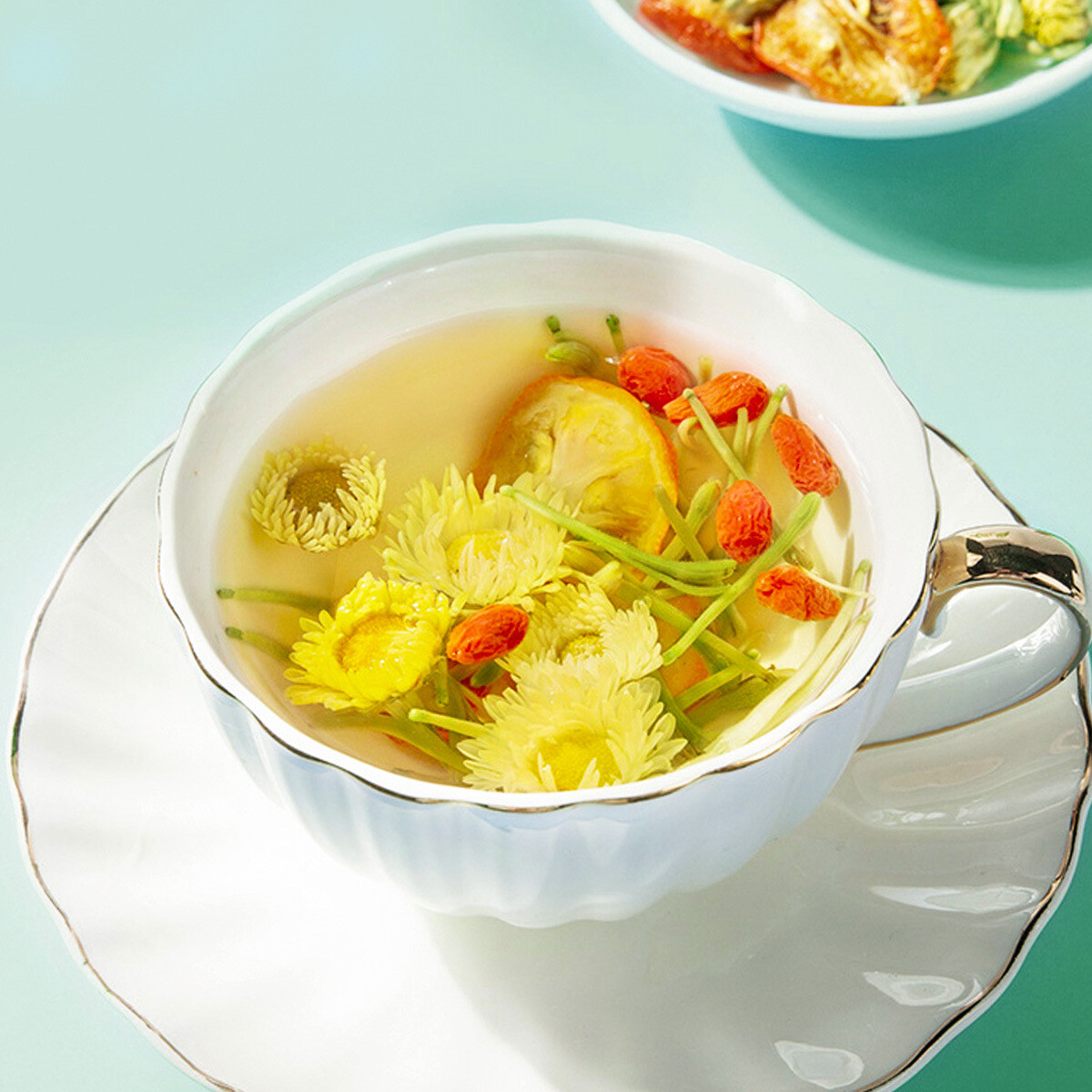 Premium Honeysuckle Chrysanthemum Goji Berry Herbal Tea Natural Health Drink 14G