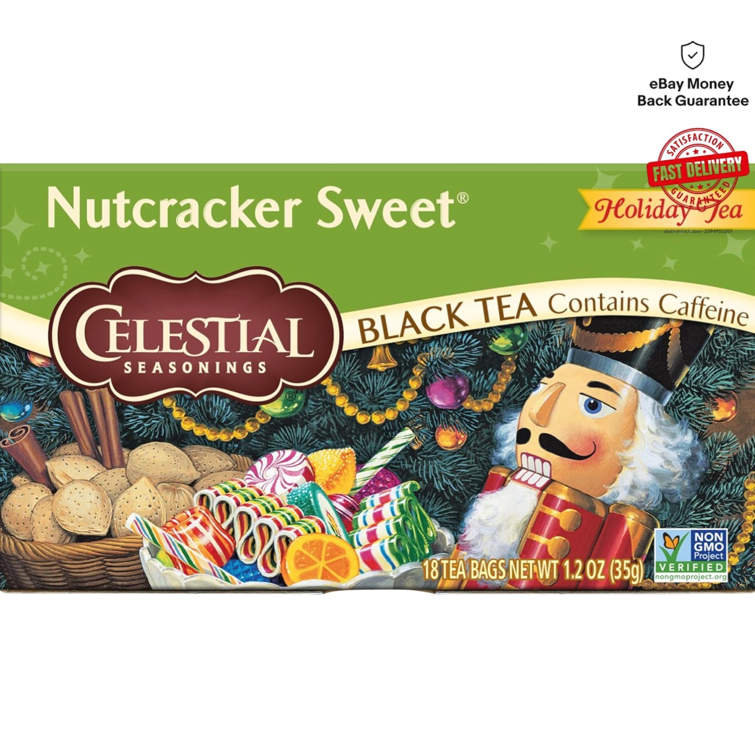 Nutcracker Sweet Black Tea – High Caffeine, Eco-Friendly Choice – 108 Teabags