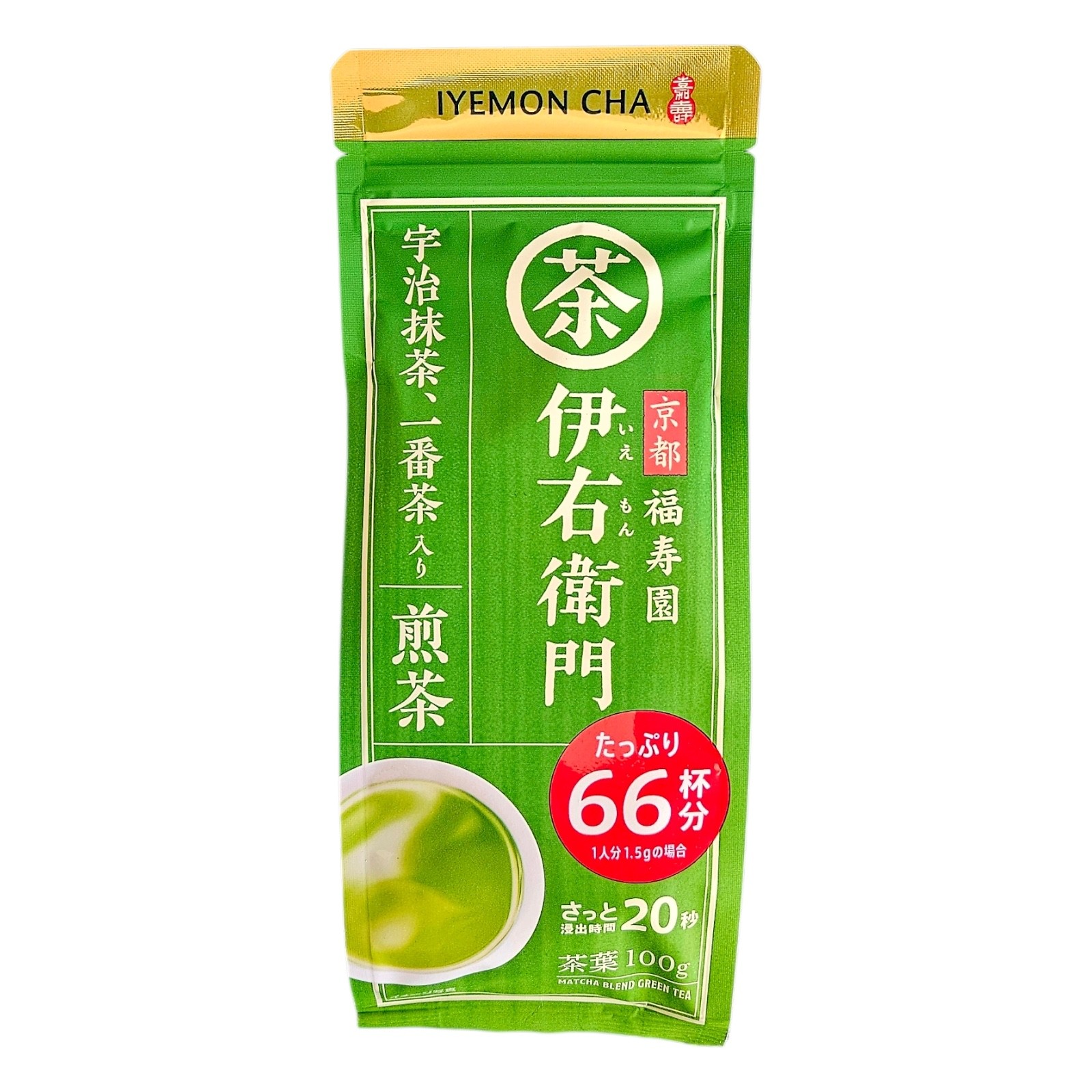 Japanese Green Tea IYEMON Cha Sencha with Matcha- 100g – Free Shipping!