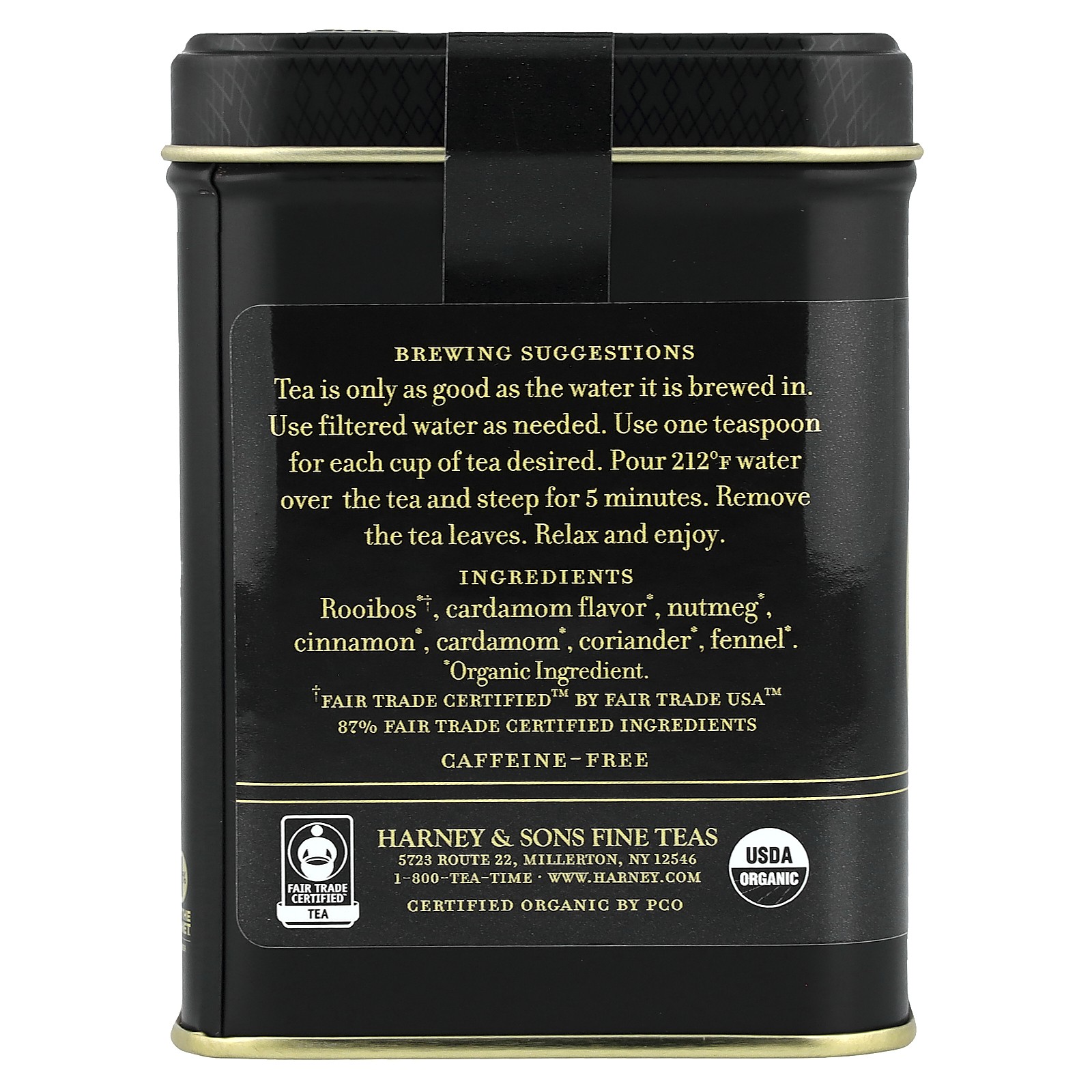 Organic Rooibos Chai, Herbal Tea, Caffeine Free , 4 oz (112 g)