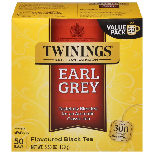 Twinings Earl Grey Citrus and Bergamot Black Tea Bags,50 Count Box,Free Shipping