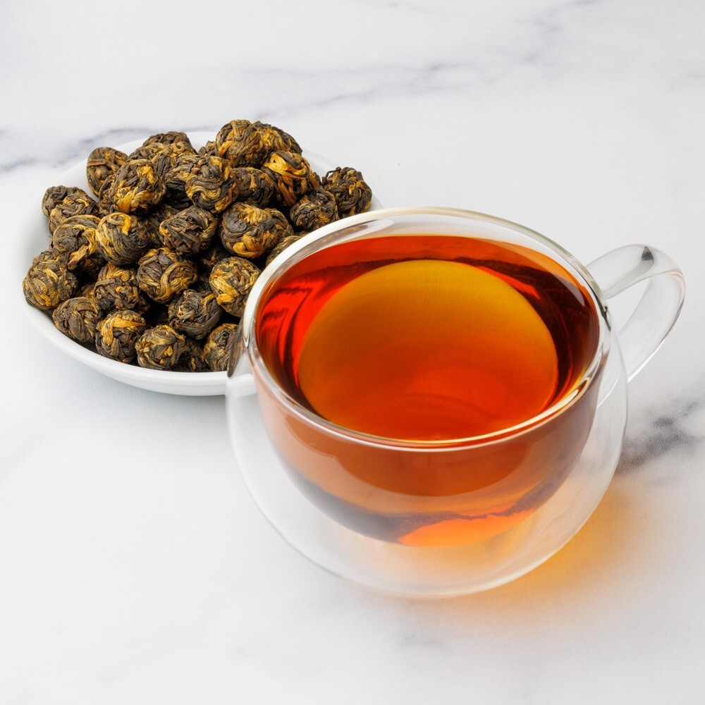 Black Dragon Pearls Black Tea – Loose Leaf – From Yunnan Province – Fusion Teas