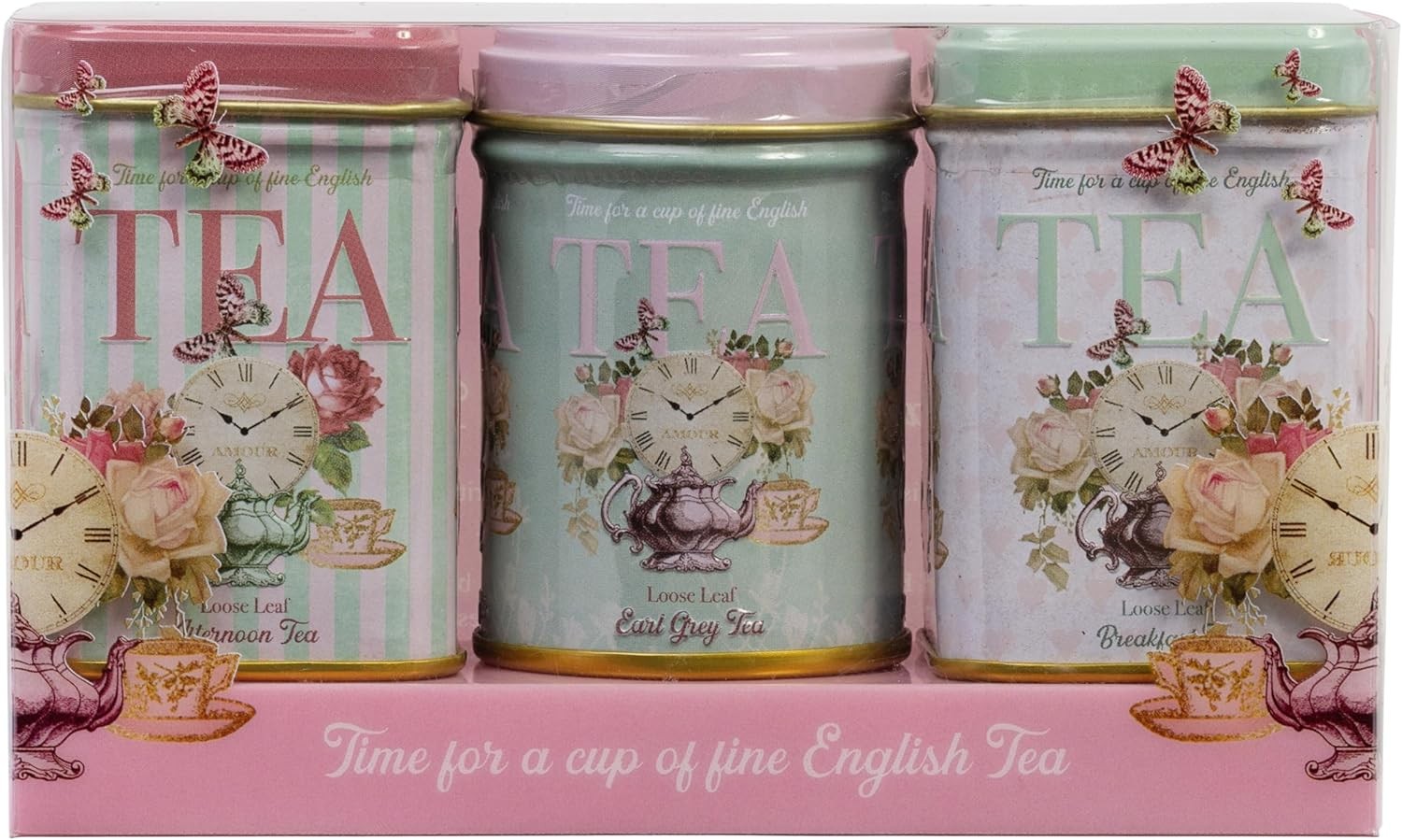 Retro Time for Tea Vintage Tin with 70g Loose Tea