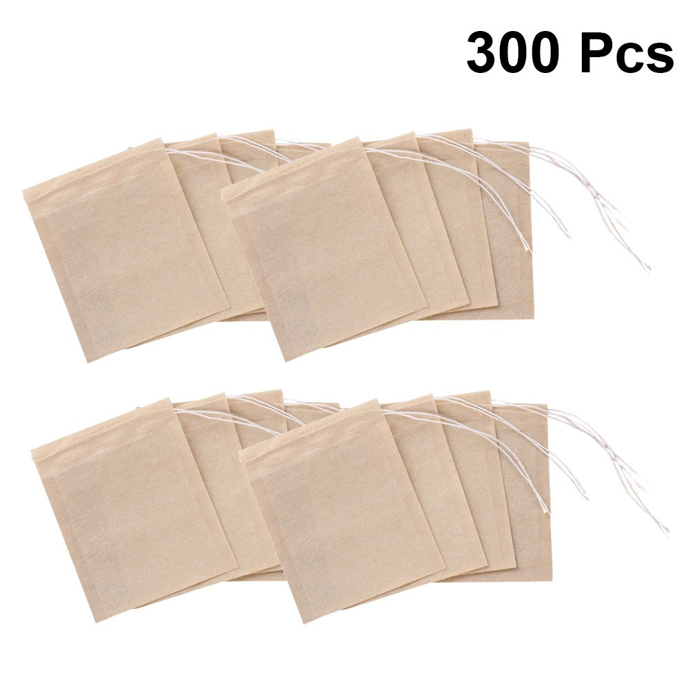 300 Pcs Drawstring Tea Bag Empty Filter Paper Bags For Loose Leaf Tea 5×7 cm