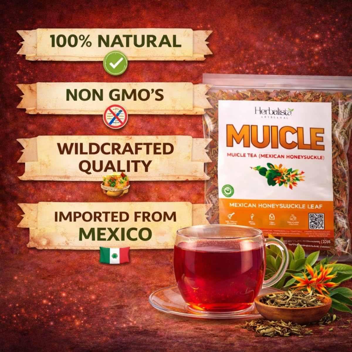 Viral 4oz 114g Muicle Sangre de Cristo Herbal Tea Premium Mexican Honeysuck…