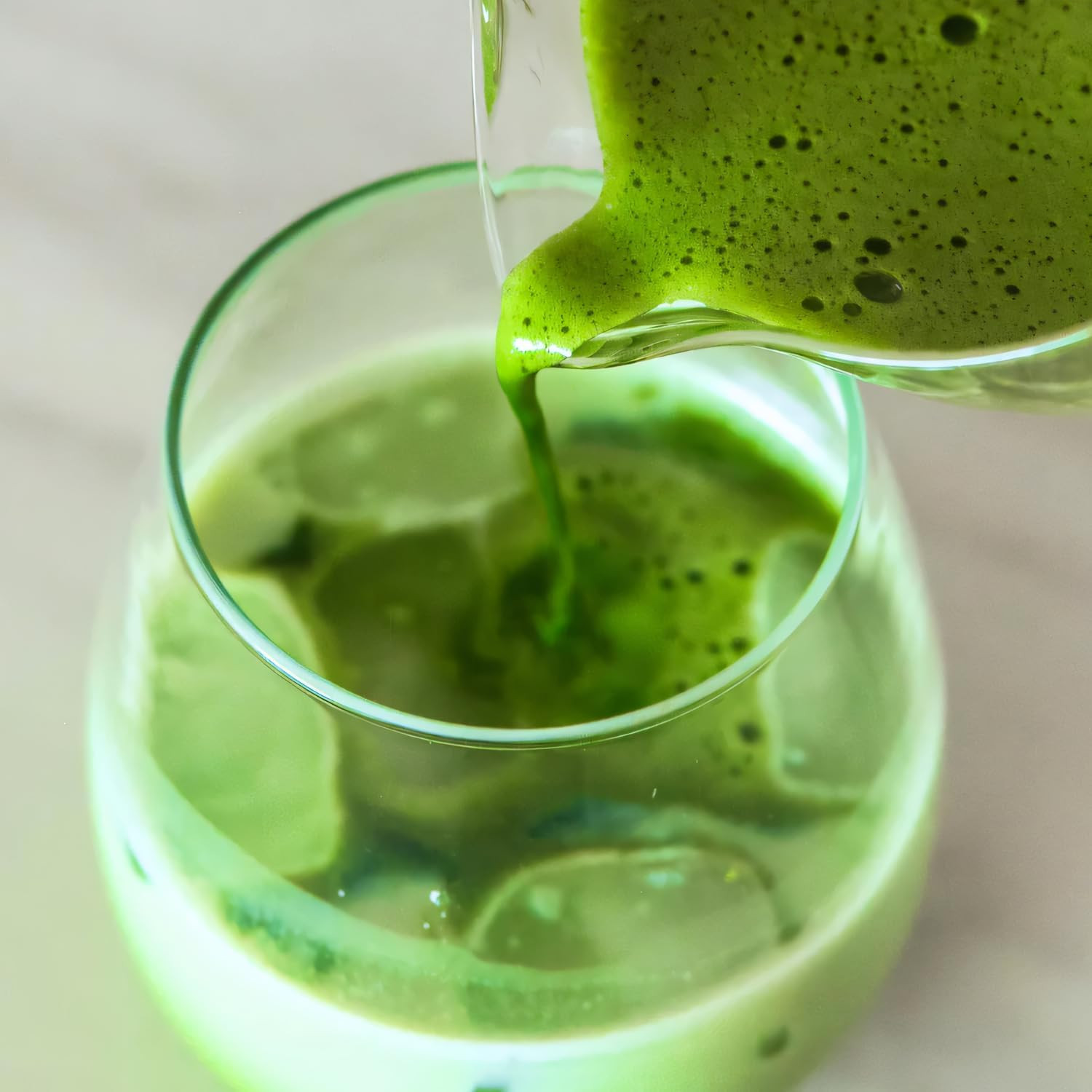 Glass Matcha Bowl with Spout,1 Pack Handmade Clear Glass Chawan Matcha Green …