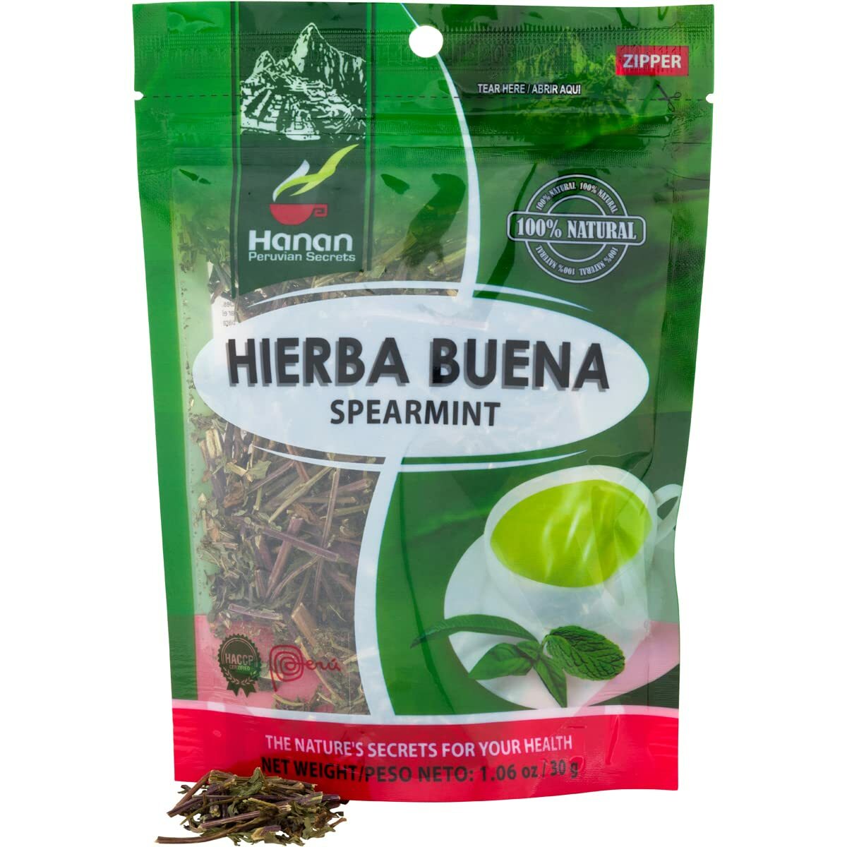 Spearmint Leaves (Hierba Buena) 1.1 oz (30 g) – Dried Mentha Spicata Herbal Tea
