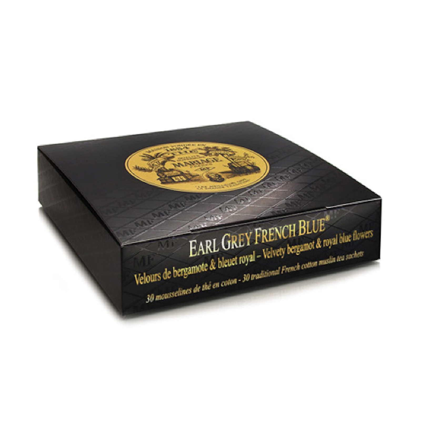 Mariage Freres. Earl Grey French Blue Tea, 30 Tea Bags 75g 1 Pack.
