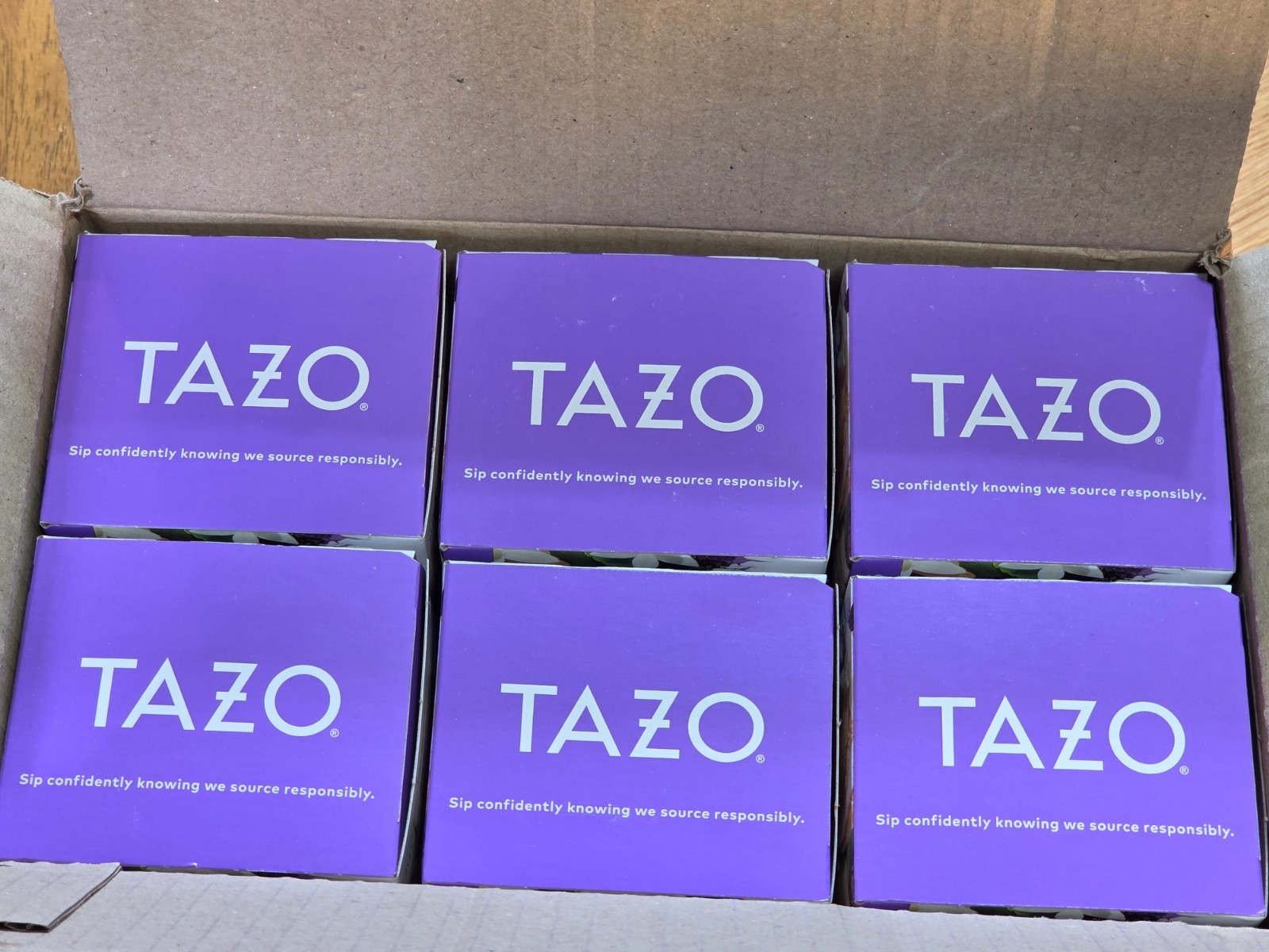 Lot of 6 Tazo Vanilla Bean Macaron Black Tea 15 Bags Each Dessert Delights New