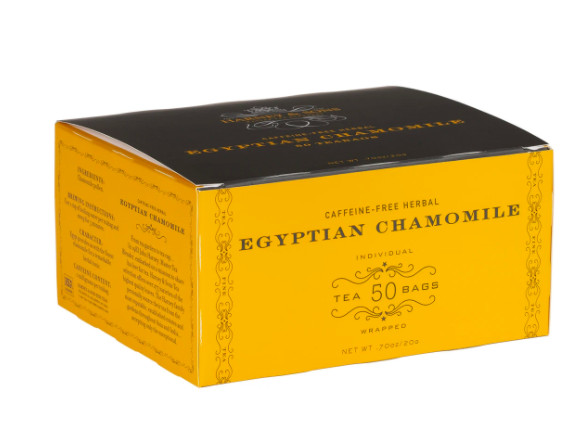 Harney & Sons 50 count box Egyptian Chamomile caffeine free herbal tea teabags