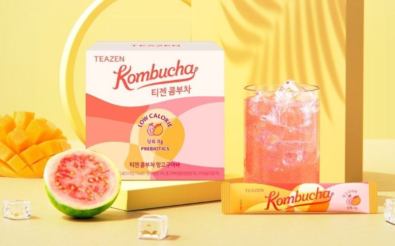 Teazen Kombucha Mango Guava 5g x 30 Sticks | Korean Kombucha Drink Powder