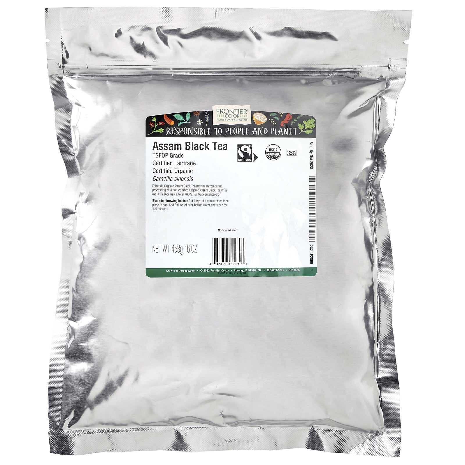 Organic Assam Black Tea, 16 oz (453 g)