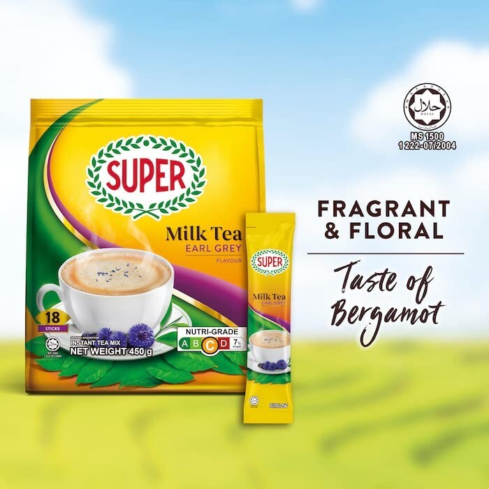 Super 3-In-1 Instant Earl Grey Milk Tea 18 Sticks x 25g ( Pack of 6 )~SALE