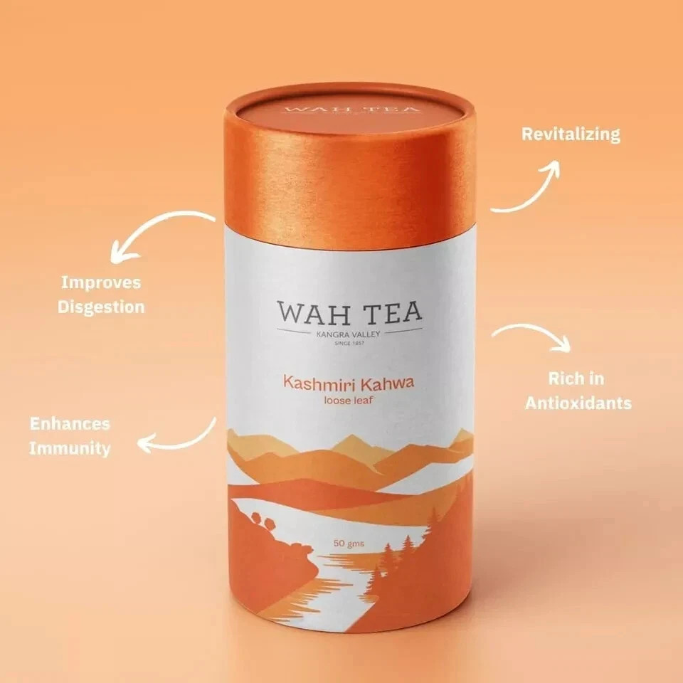 Wah Tea | Tubes (Kashmiri Kahwa Green Tea) 50g Free Shipping World Wide