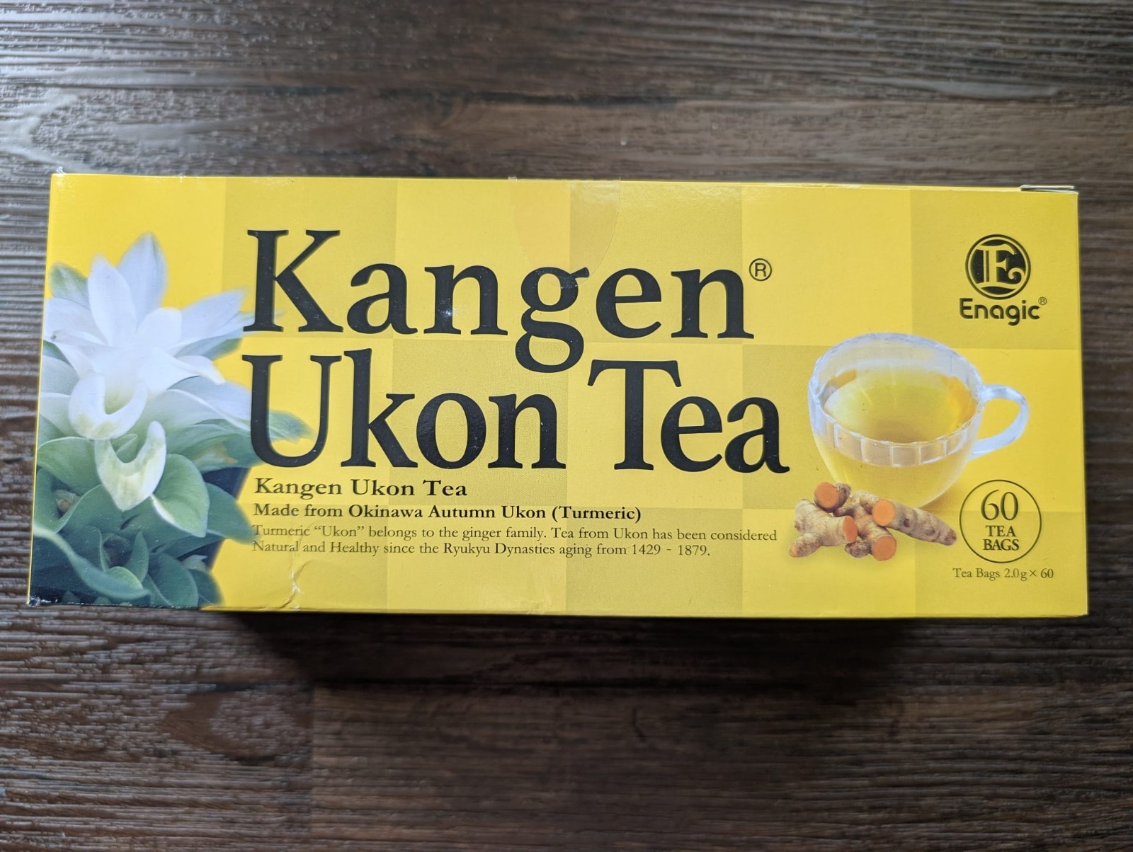 Kangen Ukon (Turmeric) Tea 60 Bags 100% Organic by Enagic  Sealed New