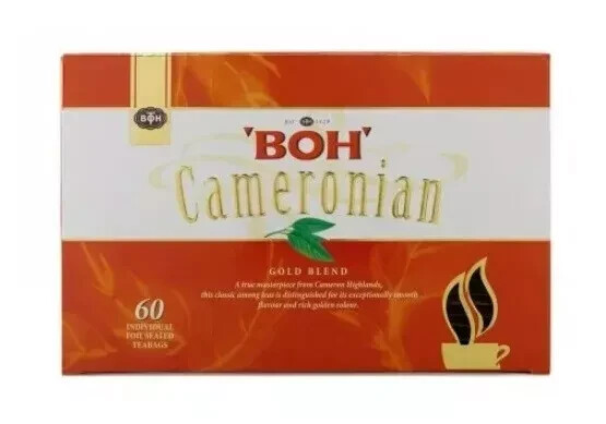 BOH Plantation Cameronian Gold Blend Tea Foil Sealed Malaysia Cameron 60 teabag